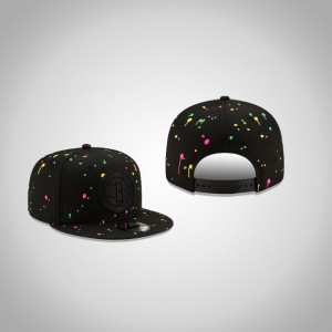 Brooklyn Nets Neon 9FIFTY Snapback Men's Splatter Hat - Black 853583-995