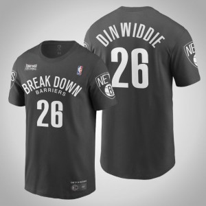 Spencer Dinwiddie Brooklyn Nets Break Down Barriers Men's #26 Black Lives Matter T-Shirt - Black 202553-976