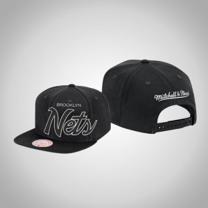 Brooklyn Nets Snapback Men's XL Script Hat - Black 934122-916