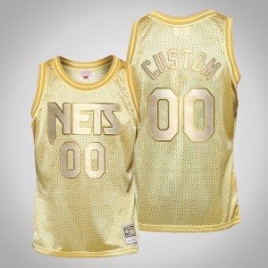 Custom Brooklyn Nets Limited Edition Men's #00 Midas SM Jersey - Gold 998942-848