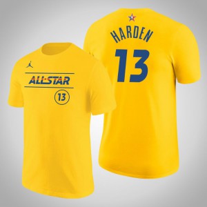 James Harden Brooklyn Nets Eastern Men's #13 2021 NBA All-Star T-Shirt - Gold 613328-789