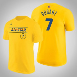 Kevin Durant Brooklyn Nets Eastern Men's #7 2021 NBA All-Star T-Shirt - Gold 264076-169