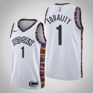 Jamal Crawford Brooklyn Nets City Biggie Equality Men's #1 Social Justice Jersey - White 498000-514