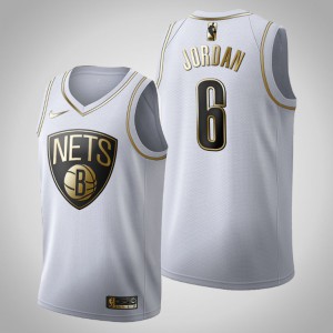 DeAndre Jordan Brooklyn Nets Men's #6 Golden Edition Jersey - White 175143-483