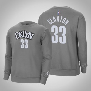 Nicolas Claxton Brooklyn Nets Fleece Crew Men's #33 Statement Sweatshirt - Gray 125782-606