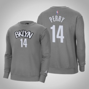 Reggie Perry Brooklyn Nets Fleece Crew Men's #14 Statement Sweatshirt - Gray 659907-114