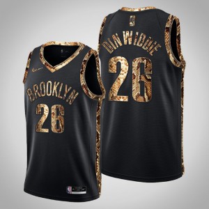 Spencer Dinwiddie Brooklyn Nets 2021 Exclusive Edition Men's Real Python Skin Jersey - Black 310587-363