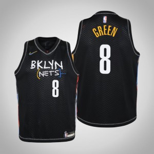 Jeff Green Brooklyn Nets 2021 Season Youth #8 City Jersey - Black 973410-893