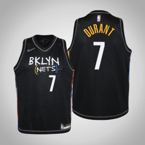 Kevin Durant Brooklyn Nets 2021 Season Youth #7 City Jersey - Black 553982-375