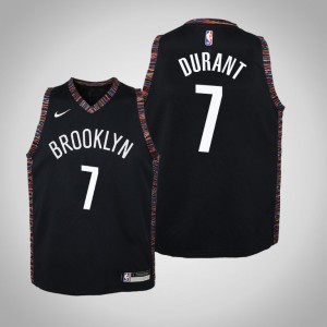 Kevin Durant Brooklyn Nets Youth #7 City Jersey - Black 667336-148
