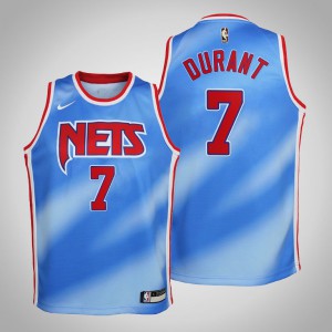 Kevin Durant Brooklyn Nets 2021 Season Youth #7 Hardwood Classics Jersey - Blue 334513-396