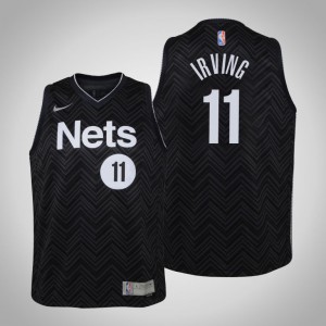 Kyrie Irving Brooklyn Nets 2021 Season Youth #11 Earned Jersey - Black 922910-554