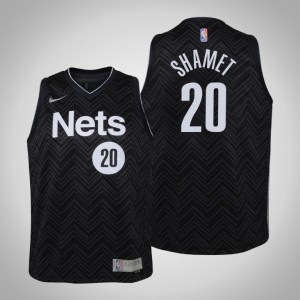 Landry Shamet Brooklyn Nets 2021 Season Youth #20 Earned Jersey - Black 972297-704