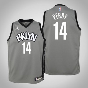 Reggie Perry Brooklyn Nets 2021 Season Youth #14 Statement Jersey - Gray 513771-279