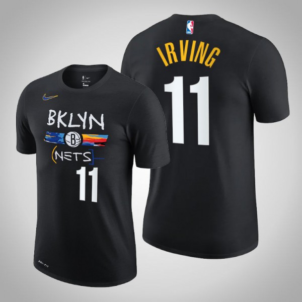 Nike NBA Brooklyn Nets Kyrie Irving Number 11 T Shirt Black Large Men's Top  Tee